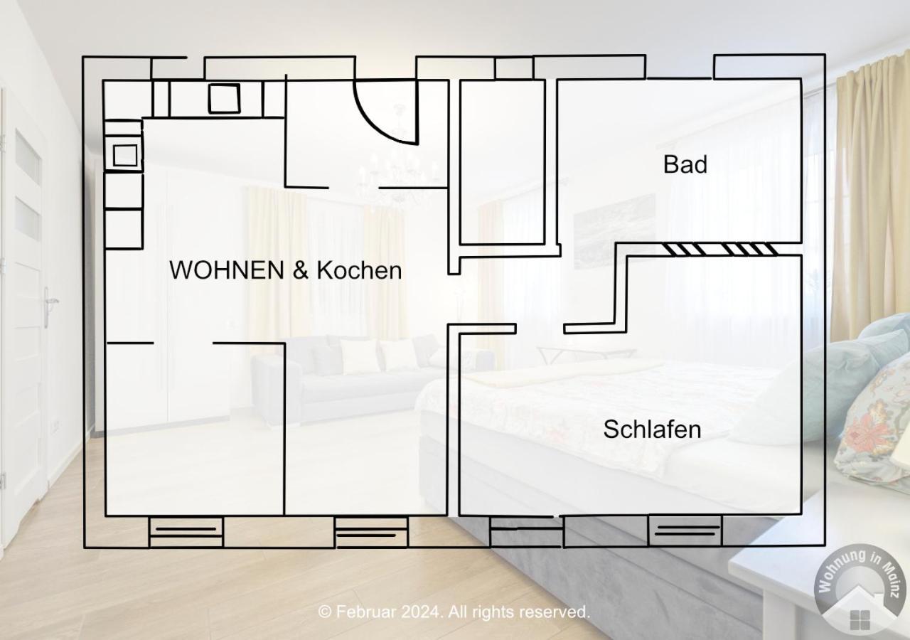 Schoene Wohnung In Beliebte Stadtteil Von Майнц Екстер'єр фото